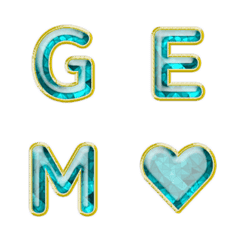 金縁宝石デコ文字 014