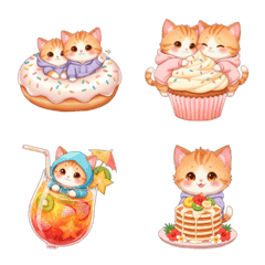 毎日使える パーカーねこ スイーツ