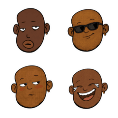 expressive black character emoji