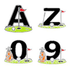 Golf ABC & 123 - Cute Letters
