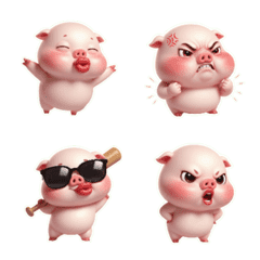 Porco Rosa Resmungão e Bobo Está Infel