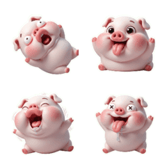 Absolutely! Goofy Pink Pig Gives Two