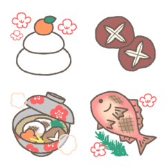 お正月料理の絵文字／再販