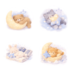 Dreamy Pastel Felt Emoji Set 04