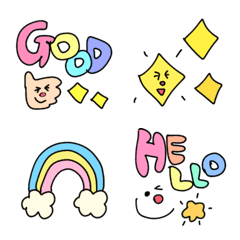 Popular emojis, handwritten