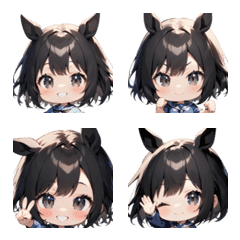 After-School Dash! Horse Girl JK Emoji