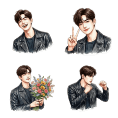 黒い服を着た動くイケメン (ANM)