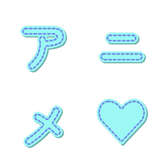 Emoji Huruf Jahitan Tangan Gerak 012