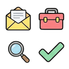 Emoji : working icon cute symbols ver.2
