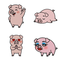 超現實又可愛的豬豬表情符號2