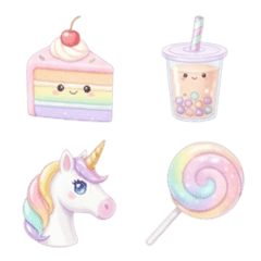 ファンシーキュート絵文字ステッカー