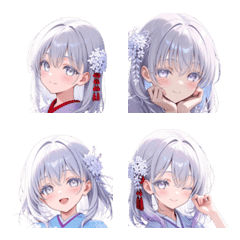 Smiley Kimono Girl Emoji