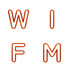 線框のデコ文字 簡約スタイル 006