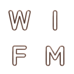 와이어프레임 레터 이모티콘 012