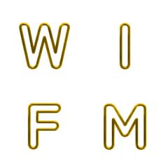 線框のデコ文字 簡約スタイル 011