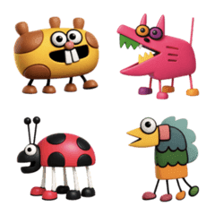 stick-legged, stick-armed 3D