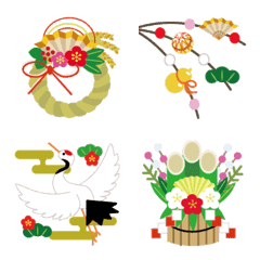 【日本の四季】お正月絵文字【年末年始】