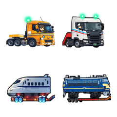 鉄道車両陸送の絵文字