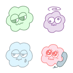 colorful cloud  character