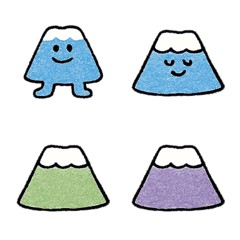 Cute Japan Mount Fuji expression(black)