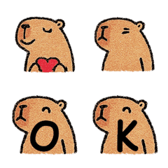 動物園のカピバラ+26英語（黒）