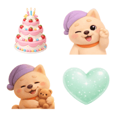 Kawaii Shiba Emoji Set