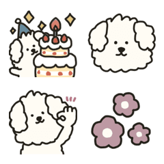 犬のもこまる◎一年中リアクション絵文字