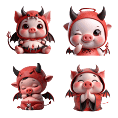 Devil Pink Pig Hilarious