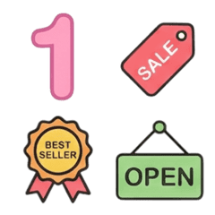 ตัวเลขสุดน่ารัก และไอคอนสุดคิ้วท์ พาสเทล