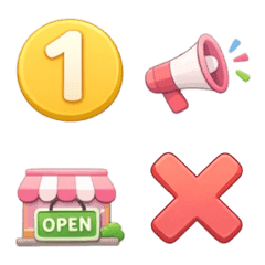 ตัวเลขและไอคอนสุดคิ้วท์ พาสเทลน่ารัก