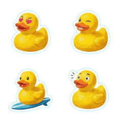 Cute Winking Rubber Duck Emotes