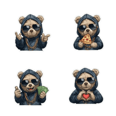 สติกเกอร์หมีสตรีทสุดคูล