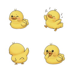 Emoji Bebek Kuning Lucu Transparan