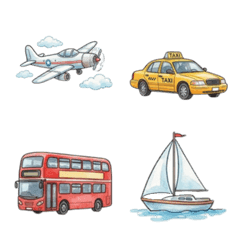 อิโมจิ : รถ เรือ ยานพาหนะต่างๆ