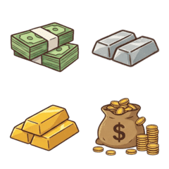 อิโมจิ : เงิน ทอง มากมาย