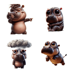 돌출눈 하마 뭔가 고민 중