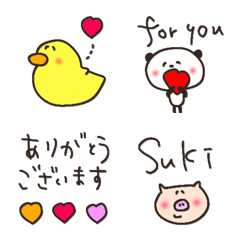 colorful cute greeting everyday emoji