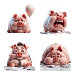 Porquinho Rosa Finge Que Morreu Trabalho