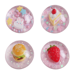 キラキラぷっくりシールの絵文字