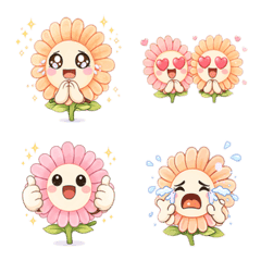 可愛非洲菊貼圖