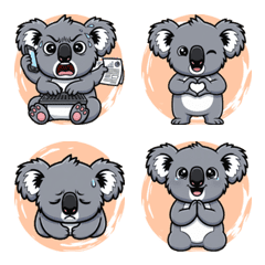 Cute Koala Emoji Stickers (Orange)