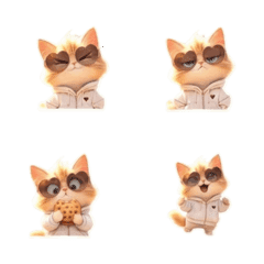 The Coolest Cat with Heart Eyes