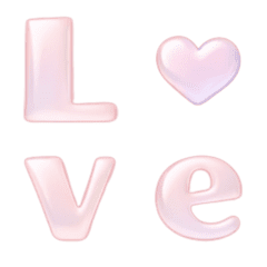 奢華粉色珍珠字母表情符號