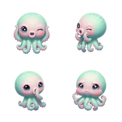 Softy Octo Emoji Latar Transparan