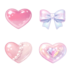 Glossy Jewelry Heart Emojis
