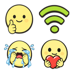 表情與符號的簡約貼圖