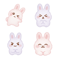 User-friendly emojis of rabbits