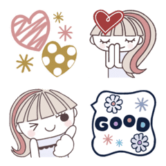 The woman with blunt bangs