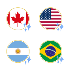 American Flags Sticker Collection