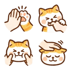 元気なオレンジ猫の絵文字 Vol.3
